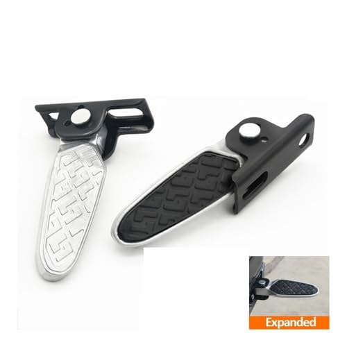 Cale Pied Moto Passager Pliable avec Grip Antidérapant en Alu