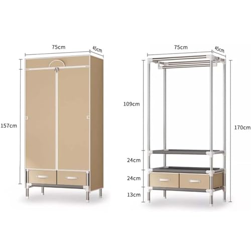 Armoire de rangement pour vêtements stable et facile à assembler - 3