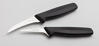 Mercer Culinary Thai Fruit Carving Knife Set, 2 Inch & 2.5 Inch, Black Handles