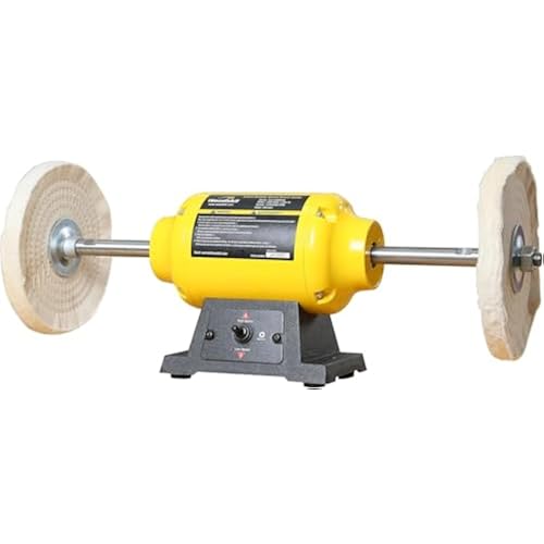 Woodskil 8" 1/2HP Dual Speed Benchtop Buffer Polisher,1.8/3.1A,1725/3450RPM