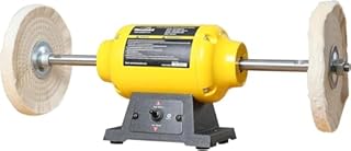 Dual Speed Bench Buffer Polisher 1.8/3.1A, 8 inch Jewelry Buffer Polisher Machine, 1725/3450 RPM Power Bench Polisher with 2 cotton Wheels for Jewelry, Metal, Wood, Jade, Knife, Plastic