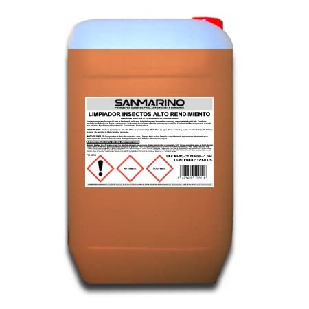 SANMARINO Limpiador DE Insectos ESTRELLADOS Alto Rendimiento Concentrado: 12 L.