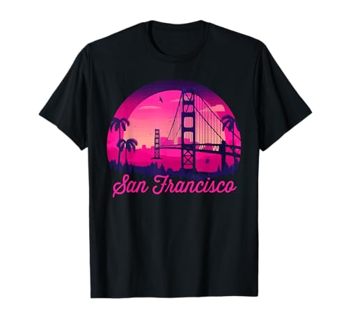 Camisa de San Francisco Vintage California Skyline Bridge regalo Camiseta