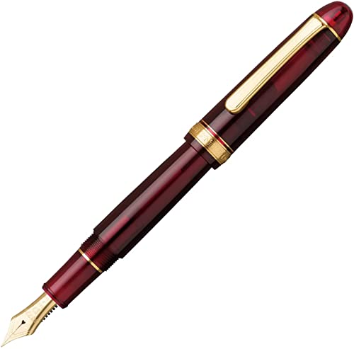 【名入れ無料/ラッピング無料】プラチナ万年筆 万年筆 #3776 センチュリー レッドGT 14K 両用式 極細字EF PLA-PNB-15000-71-EF 名入れ ギフト プレゼント お祝い 記念品 誕生日 就職祝い 成人祝い 高級筆記具