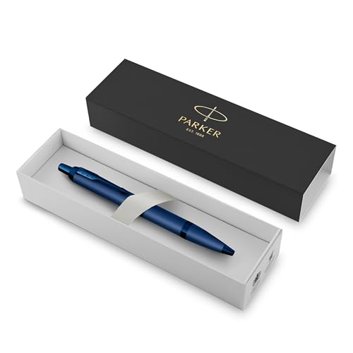 Parker IM Monochrome Stylo bille | encre bleue| bordures et finitions bleues| pointe moyenne | étui cadeau
