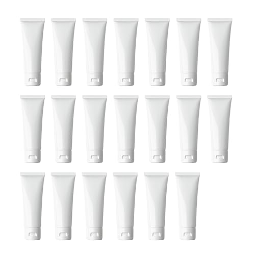 Flacon cosmétique vide flacon souple de maquillage et shampoing pour échantillon plastique blanc lot de 20