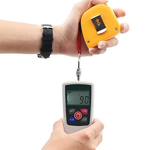 Digital Force Gauge Push and Pull Tester Dynamometer Druck LCD Hochpräzise Schubmesser Messgeräte mit 4 Messeinheiten N/Kg/Lb/Oz-100N