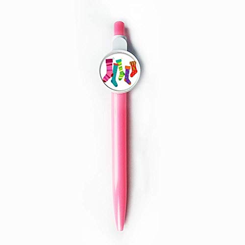 Stylo à bille rétractable bleu à pointe moyenne avec motif bas de Noël Merry Christmas