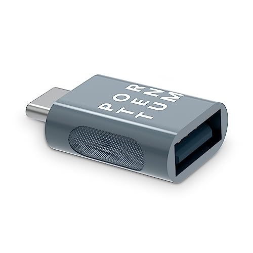 PORTENTUM Adaptador USB C a USB 3.0 (3.1) OTG Velocidad 10Gb Cuerpo Premium Zinc con Alta Resistencia al Calor - Adaptador USB a Tipo c de Solo 5 Gramos