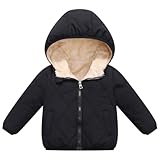 LAVIQK Baby Boys Girls Toddlers Winter Coats Hooded Puffer Jacket Down Snow Jacket Warm Fleece Coat Solid...