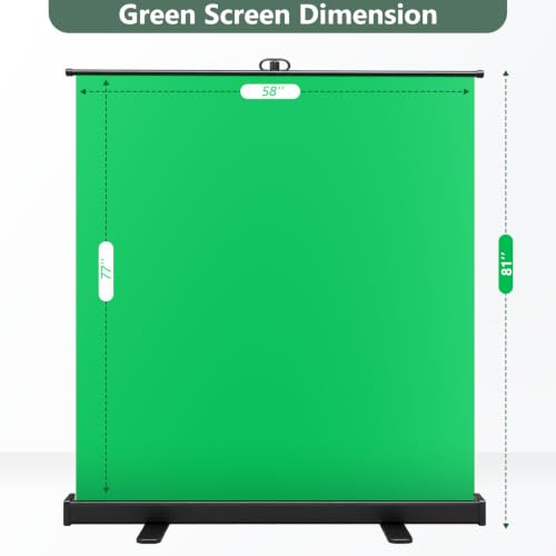 Image of EMART 58x76in Collapsible Green Screen Backdrop Photo Lighting Kit Portable