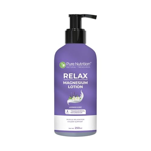 Image of Pure Nutrition Combo - Magnesium Glycinate + Zinc 120 Veg Tablets + Relax Magnesium Lotion 250ml | Supports Bone, Muscle & Nerve Health, Sleep, Stress Relief & Recovery