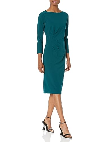 Image of Maggy London Womens Scuba Crepe Pleat Tuck Waist DressDress