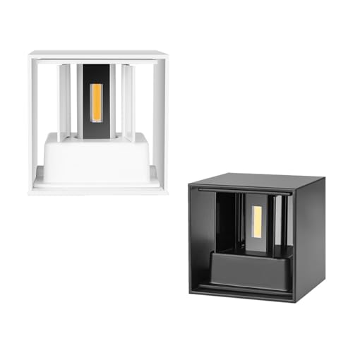 Lámpara de pared LED COB de 6W y 12W en aluminio blanco para iluminación interior 4
