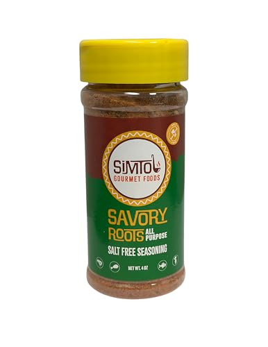 Simtol Foods Savory Roots All Purpose Salt Free Seasoning &ndash; Premium Sodium-Free Seasoning Blend...