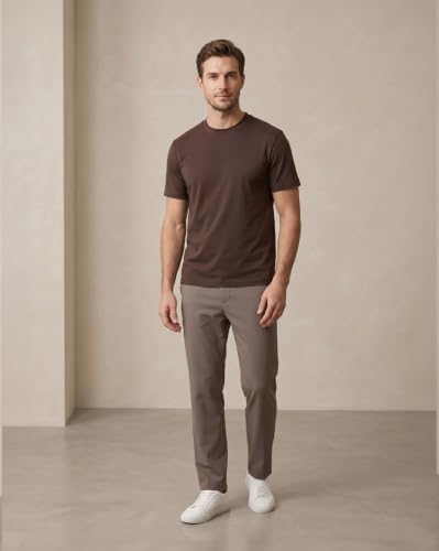 Image of NOBERO 100% Cotton T Shirts for Men Stylish | Regular Fit | Solid T Shirts for Men 180 GSM Combed Cotton | Round Neck Half Sleeve