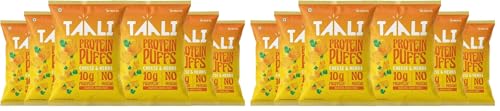 Image of Taali Jowar & Protein Puffs | 60 gm (Pack of 12) | Cheese & Herbs | Healthy Roasted Tasty Snacks, Ready to eat | 100% Veg., Gluten free products, No Cholesterol, No Trans-Fat