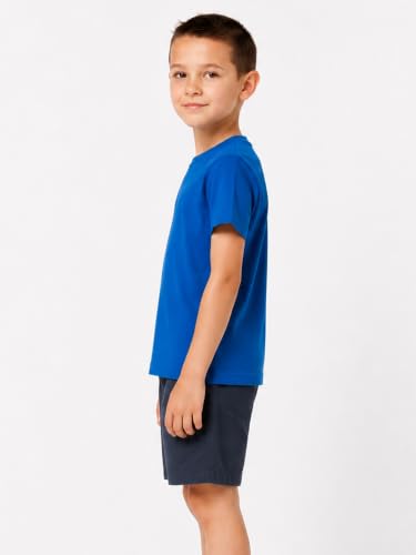 Image of LittleSpring Boys Girls T Shirt Rainbow Striped Cotton Crewneck Tees for Kids Fashion
