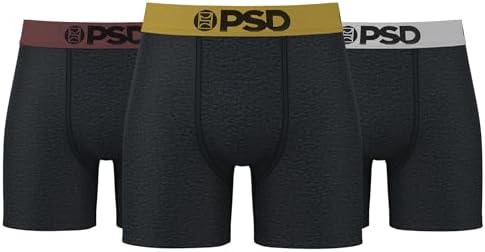 PSD mens Mid Length Boxer Brief 3-pack Solid