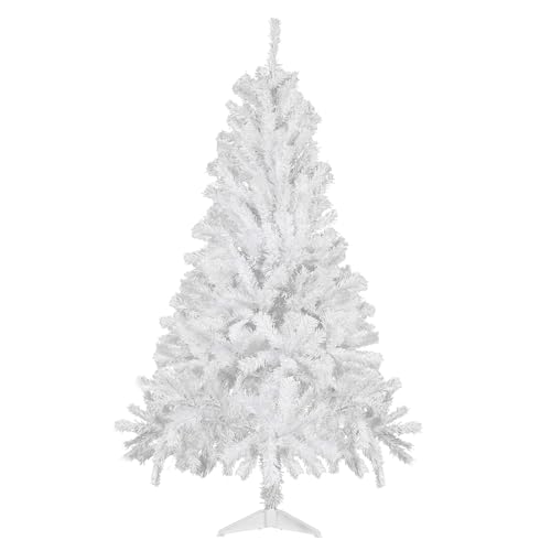CCLIFE Albero di Natale Piccolo Slim, Albero con Aghi di Pino, 180 cm, Bianco, 600 Rami, Cushhom
