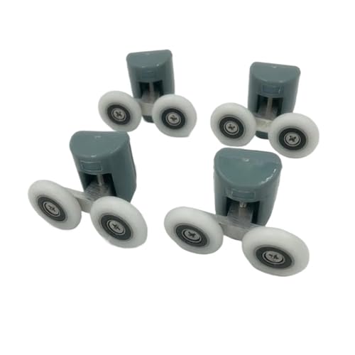 Roulettes de porte de douche en alliage de zinc 27mm, mécanisme double durable, 8pcs