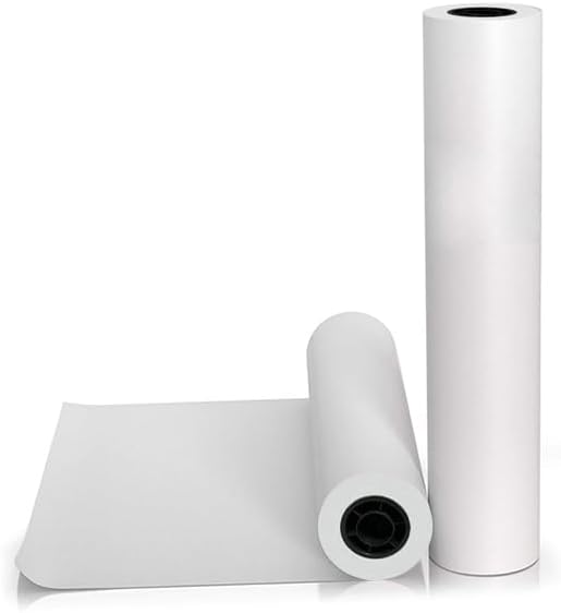 Butcher Paper Roll 48" x 164ft, White Kraft Wrapping Paper 80GMS for BBQ Smoker Freezing Grilling Meat, Unbleached & Unwaxed & Uncoated, Perfect as Craft/Drawing/Gift Package Paper/Table Cover 48" x 164ft - White