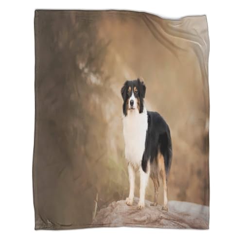 Couverture 3D imprimé chien plaid microfibre chaud extérieur 150x200 - 3