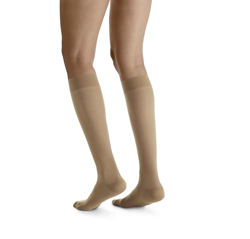 Image of BSN Medical 119123 Jobst Ultra Sheer Compression Stocking, Knee High, 20-30 mmHG, Closed Toe, X-Large, Sun Bronze