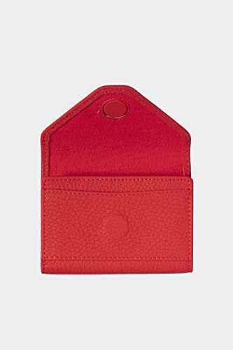 Image of grande 3639 Card Cases, Red, 4.13*3.15*0.60, Leather Card Holder With Magnetic Closure, Small Women Accordion Wallet