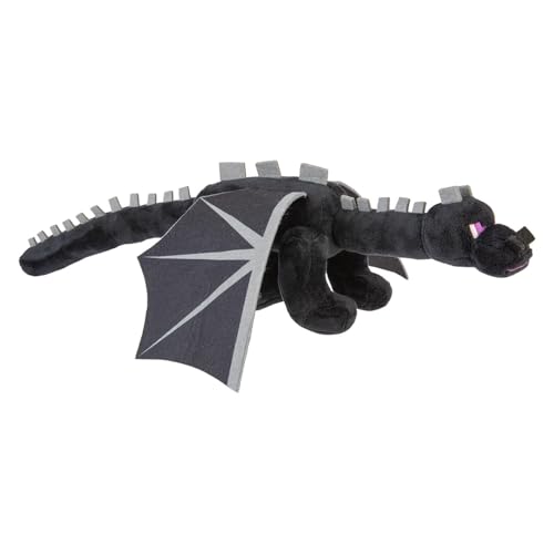 VFM e-Store - Minecraft Ender Dragon Soft Toy - Video Game Character - Officially Licensed Collectible Toy Gifts for Kids & Fans - Black - 28cm X 15cm