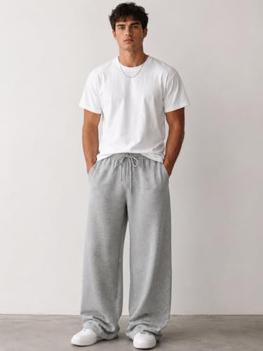 Image of Men's and Women's Baggy Track Pants, Baggy Streetwear, Cotton Track Pants, Elastic Waist & Relaxed Fit Bottoms