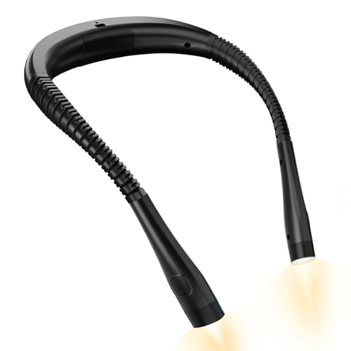 NEUTYPECHIC Leselampe Hals 3 Farben und 3 Helligkeitsstufen, Schwarz...