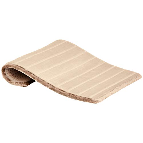 AmazonBasics Striped Memory Foam Bath Mat, Tan, 50 x 80 cm