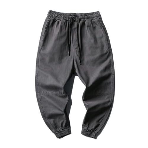 Camisa cepillada a cuadros retro de hombre y pantalones harén cómodos 5