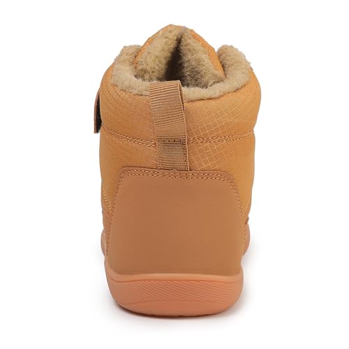 Winter Warm Children's Snow Boots Wide Toe Barefoot Snow Boots Girl Boy Outdoor Casual Shoes Toddler/Little/Big Kids Winter Shoe (D2506-brown, Toddler, 10, Digital, US Shoe System, Wide Leg Pants)4