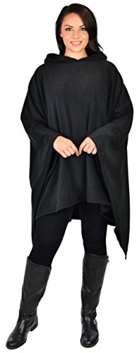 Dare2BStylish Women Poncho Style Hoodie Sweater Fleece Cover Up for Cold Weather2