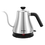 Mecity Electric Kettle Gooseneck Water Kettle Stainless Steel Tea Kettle Water Boiler Fast Heating, Auto Shut Off, 27 fl oz, 1000W, Stainless Steel
