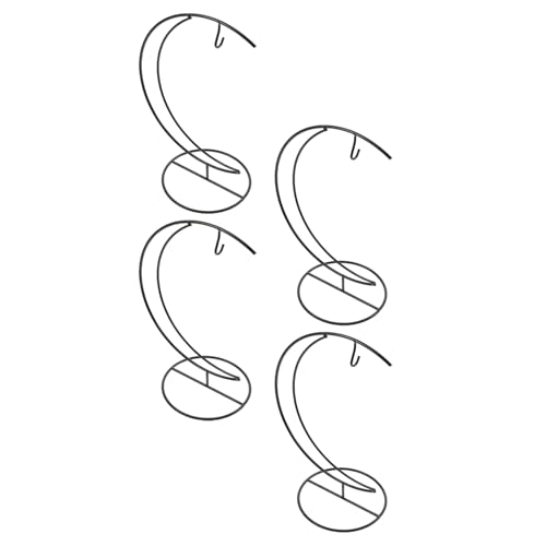 DIYEAH 4 Piezas Soporte Colgante de Hierro Creativo para Botellas y Plantas de Negro Estructura Resistente para Decoración del Hogar y Exhibición de Macetas Pequeñas