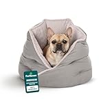 Furhaven 24' Round Pet Bed for Indoor Cats & Medium/Small Dogs, 100% Washable, For Pets Up to 35 lbs - Minky Plush & Velvet Hug Bed - Silver Gray, 24-inch