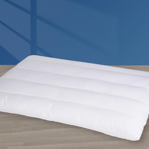 LanJingMeiGou Ultra Thin Flat Pillows for Sleeping 7D High Support 2.5 Inch Height Slim Bed Pillows for Stomach Sleeper Standard Size 18x26 Inches