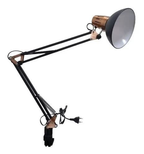 Luminária Articulável Mesa E Bancada Multiuso Sofisticada (Preto)