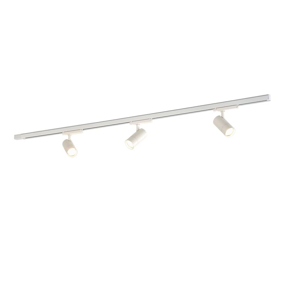 Qub Zoom LED Schienensystem – I-Form – 200cm – 3x Spots – 3-Phasen – Deckenstrahler Weiß – Einstellbare Helligkeit 20W/25W/30W – Farbtemperatur 2700K/3000K/4000K (Warmweiß bis Tageslichtweiß)