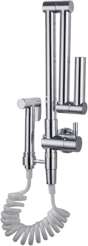 Robinet de cuisine pliable mural, robinet d'évier froid simple avec pulvérisateur