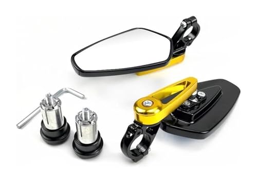Espejos de motocicleta universales de 7/8" con visibilidad ampliada antirreflejos