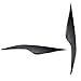 KACEPAR Front Headlight Eyebrows Gloss Black, Compatible with Ford Focus MK2 C307 2008-2010, Pair Headlight Eyelid Headlamp Eyebrow Strip Trim