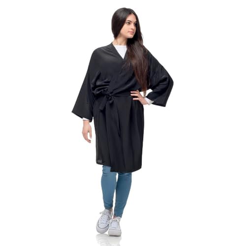 Kimono pour coiffeur Xanitalia noir hydrofuge en taille unique