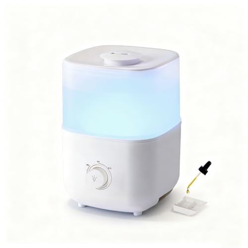 MOKKA 超音波加湿器 卓上 3.5L容量 15畳まで対応 360°回転ミスト アロマセラピー お手入れ簡単な上部給水 最大40時間連続稼働 ホワイト 寝室に最適