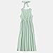 IFFEI Mommy and Me Dresses Matching Set Sleeveless Outfits with Poeckets and Headband Women S Green Mint