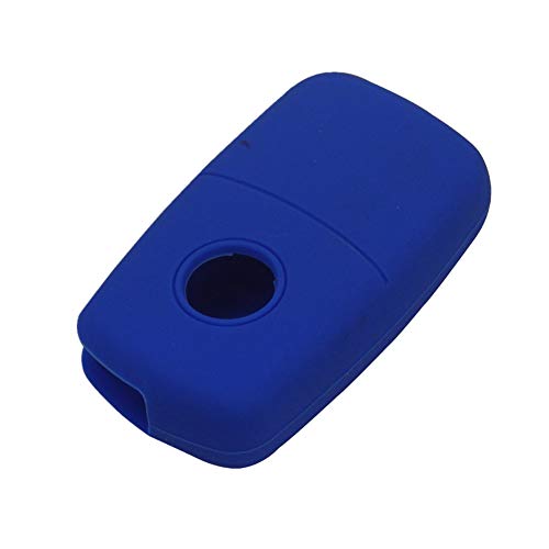 Happyit Silicone Car Key Cover Case for VW Volkswagen Amarok Polo Golf 4 5 6 MK4 Bora Jetta 2 Buttons (Blue) - Image 3