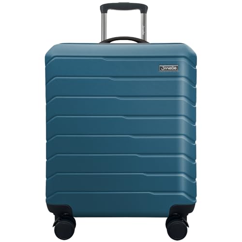 JRNEE Cabin Suitcase 55 x 40 x 20 cm Carry On Hand Luggage - ABS Hard Shell Ryanair Underseat Compatible 20 Inch Travel Bag - Lightweight, Water Resistant, TSA Lock, 360° 4-Spinner Wheels